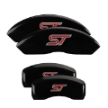 Picture of MGP Front set 2 Caliper Covers Engraved Front MGP Black finish silver ch