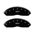 Picture of MGP Front set 2 Caliper Covers Engraved Front MGP Black finish silver ch