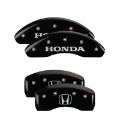 Picture of MGP 4 Caliper Covers Engraved Front Honda Engraved Rear H Logo Black finish silver ch