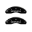 Picture of MGP Front set 2 Caliper Covers Engraved Front Honda Black finish silver ch