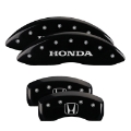 Picture of MGP Front set 2 Caliper Covers Engraved Front Honda Black finish silver ch