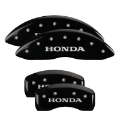 Picture of MGP Front set 2 Caliper Covers Engraved Front MGP Black finish silver ch