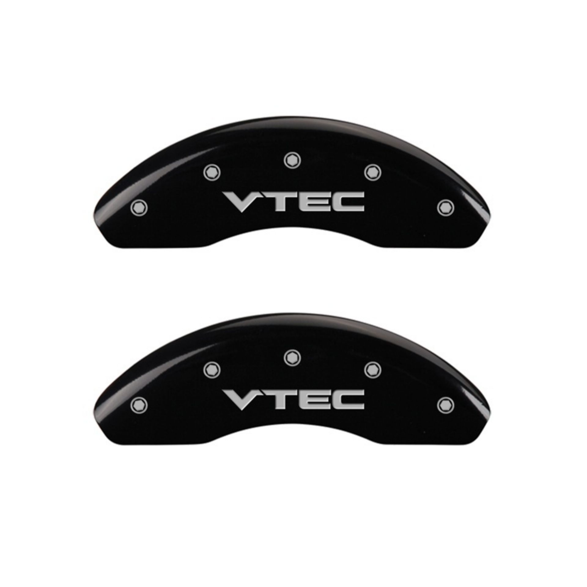 Picture of MGP Front set 2 Caliper Covers Engraved Front Vtec Black finish silver ch