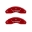 Picture of MGP Front set 2 Caliper Covers Engraved Front Vtec Red finish silver ch
