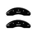 Picture of MGP Front set 2 Caliper Covers Engraved Front MGP Black finish silver ch