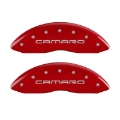 Picture of MGP 4 Caliper Covers Engraved Front Gen 4-Camaro Engraved Rear Gen 4-Z28 Red finish silver ch