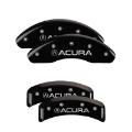 Picture of MGP 4 Caliper Covers Engraved Front & Rear Acura Black finish silver ch