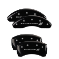 Picture of MGP 4 Caliper Covers Engraved Front & Rear Bowtie Black finish silver ch