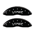 Picture of MGP 4 Caliper Covers Engraved Front Gen 2-Viper Engraved Rear Gen 2-Snake Black finish silver ch