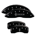 Picture of MGP 4 Caliper Covers Engraved Front Lincoln Engraved Rear Star logo Black finish silver ch