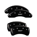 Picture of MGP 4 Caliper Covers Engraved Front & Rear Avalanche style-SS Black finish silver ch