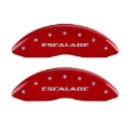 Picture of MGP 4 Caliper Covers Engraved Front Escalade Engraved Rear ESV Red finish silver ch