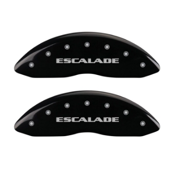 Picture of MGP 4 Caliper Covers Engraved Front Escalade Engraved Rear EXT Black finish silver ch