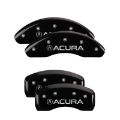 Picture of MGP 4 Caliper Covers Engraved Front & Rear Acura Black finish silver ch