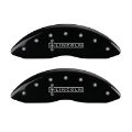 Picture of MGP 4 Caliper Covers Engraved Front Lincoln Engraved Rear Star logo Black finish silver ch