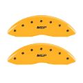 Picture of MGP Front set 2 Caliper Covers Engraved Front MGP Yellow finish black ch