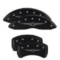 Picture of MGP Front set 2 Caliper Covers Engraved Front MGP Black finish silver ch