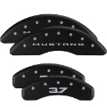 Picture of MGP Front set 2 Caliper Covers Engraved Front MGP Black finish silver ch