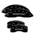 Picture of MGP 4 Caliper Covers Engraved Front Pontiac Engraved Rear GXP Black finish silver ch