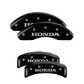 Picture of MGP 4 Caliper Covers Engraved Front Honda Engraved Rear H Logo Black finish silver ch