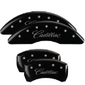 Picture of MGP 4 Caliper Covers Engraved Front Cursive-Cadillac Engraved Rear XLR Black finish silver ch