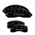 Picture of MGP 4 Caliper Covers Engraved Front Cursive-Cadillac Engraved Rear XLR Black finish silver ch
