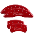 Picture of MGP 4 Caliper Covers Engraved Front Cursive-Cadillac Engraved Rear XLR Red finish silver ch