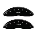 Picture of MGP Front set 2 Caliper Covers Engraved Front MGP Black finish silver ch