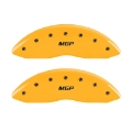 Picture of MGP Front set 2 Caliper Covers Engraved Front MGP Yellow finish black ch