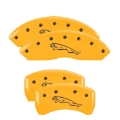 Picture of MGP Front set 2 Caliper Covers Engraved Front MGP Yellow finish black ch
