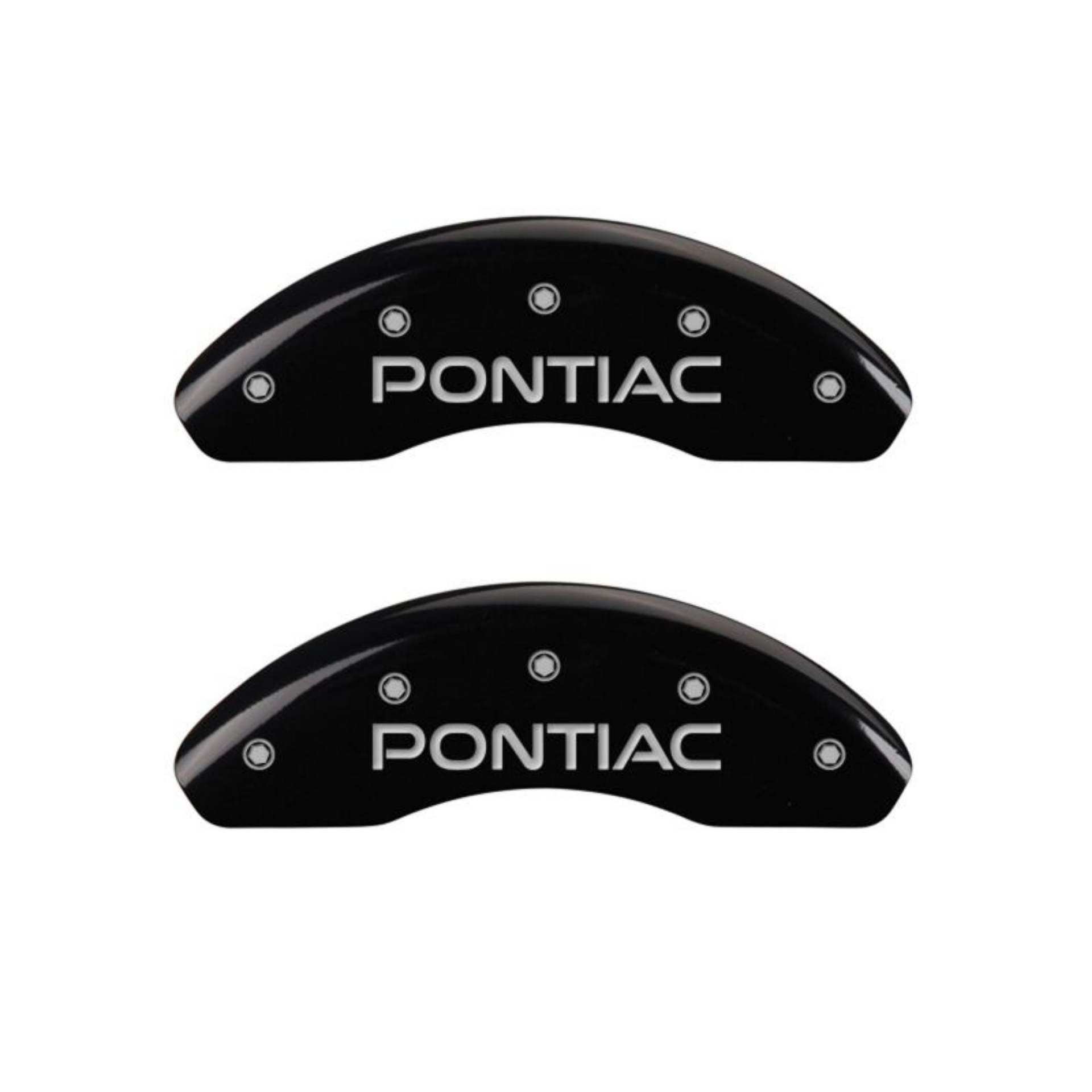 Picture of MGP 4 Caliper Covers Engraved Front Pontiac Engraved Rear G6 Black finish silver ch