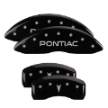 Picture of MGP 4 Caliper Covers Engraved Front Pontiac Engraved Rear G6 Black finish silver ch