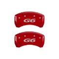 Picture of MGP 4 Caliper Covers Engraved Front Pontiac Engraved Rear G6 Red finish silver ch