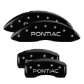 Picture of MGP 4 Caliper Covers Engraved Front Pontiac Engraved Rear Arrow Black finish silver ch