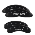 Picture of MGP 4 Caliper Covers Engraved Front Mustang Engraved Rear S197-Bar & Pony Black finish silver ch