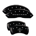 Picture of MGP 4 Caliper Covers Engraved Front Mustang Engraved Rear S197-Bar & Pony Black finish silver ch