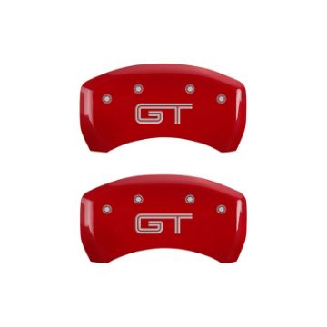 Picture of MGP Rear set 2 Caliper Covers Engraved Rear GT Red finish silver ch