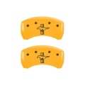 Picture of MGP Rear set 2 Caliper Covers Engraved Rear S197-Bar & Pony Yellow finish black ch