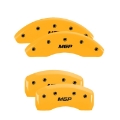 Picture of MGP Front set 2 Caliper Covers Engraved Front Silverado style-SS Black finish silver ch