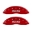 Picture of MGP Front set 2 Caliper Covers Engraved Front Silverado style-SS Red finish silver ch