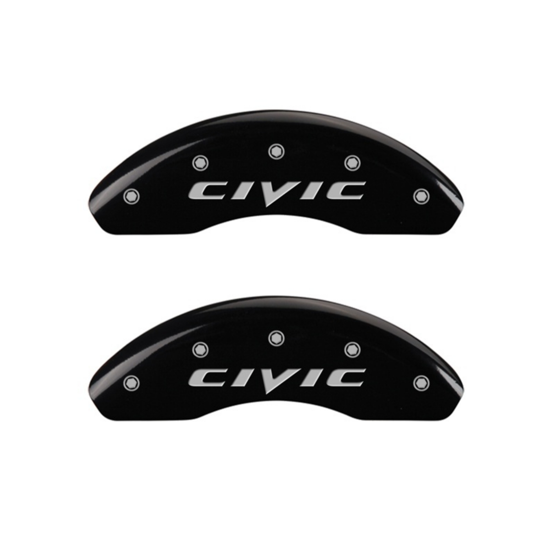 Picture of MGP Front set 2 Caliper Covers Engraved Front 2015-Civic Black finish silver ch