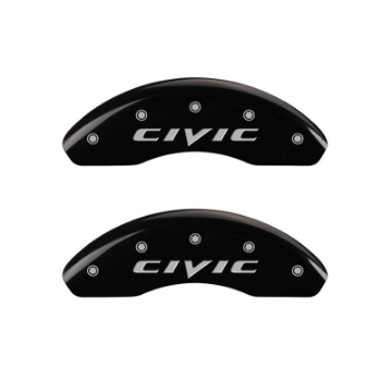 Picture of MGP Front set 2 Caliper Covers Engraved Front 2015-Civic Black finish silver ch