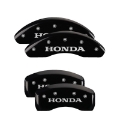 Picture of MGP Front set 2 Caliper Covers Engraved Front MGP Black finish silver ch
