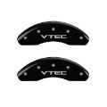 Picture of MGP Front set 2 Caliper Covers Engraved Front Vtec Black finish silver ch