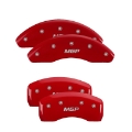 Picture of MGP Front set 2 Caliper Covers Engraved Front Vtec Red finish silver ch