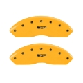 Picture of MGP Front set 2 Caliper Covers Engraved Front MGP Black finish silver ch