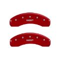 Picture of MGP Rear set 2 Caliper Covers Engraved Rear MGP Red finish silver ch