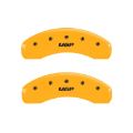 Picture of MGP Rear set 2 Caliper Covers Engraved Rear MGP Yellow finish black ch