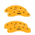Picture of MGP Front set 2 Caliper Covers Engraved Front MGP Yellow finish black ch