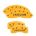 Picture of MGP 4 Caliper Covers Engraved Front & Rear Acura Yellow finish black ch